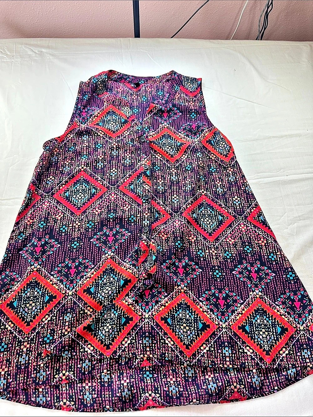 maurices Geometric Mini Tank Top Multicolored Size Medium